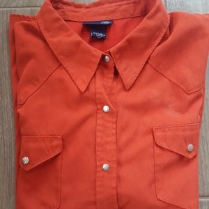 Soft Suede-Like Orange Top 26/28 Plus Size